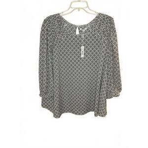 Max Studio Women's Printed Crepe Tunic Lightweight Blouse 2X Desk to Dinner